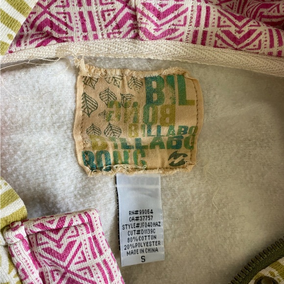 Y2K Green and Pink Patterned Hoodie - Picture 5 of 5